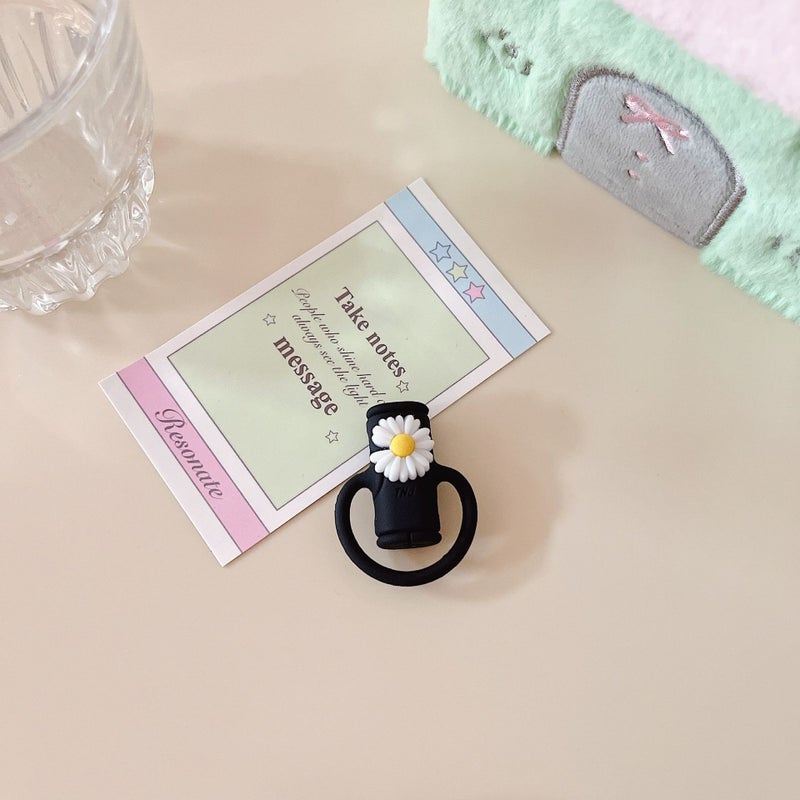 Bear Data Cable Protective Cover Three-In-One Silicone Loop Winder Mobile Phone Receipt Line Storage Protection Head - Image 4